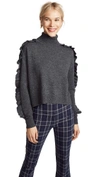 Cinq À Sept Tous Les Jours Savanna Cashmere Sweater In Heather Grey