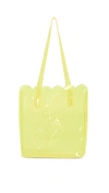 Cab Collection Transparent Shell Tote Bag In Lemon