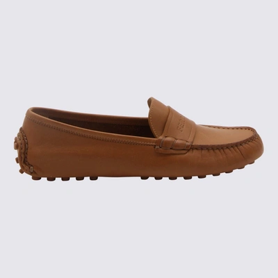 Ferragamo Brown Leather Loafers In Nero || Nero || Nero