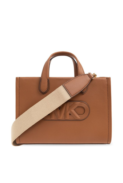 Michael Michael Kors Gigi Leather Tote Bag In Brown