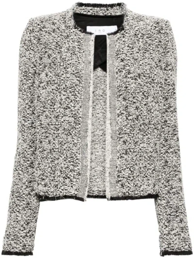 Iro Hazela Cropped Tweed Jacket In Black