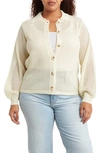 By Design Jordan Openwork Cardigan In Antique White