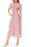 By Design Isla Crepe Midi Dress In Roman Holiday