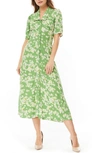 By Design Isla Crepe Midi Dress In Morning Flower
