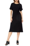 By Design Lucille Crepe Midi Dress In Black