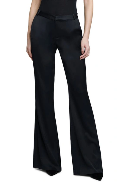 L Agence Lane High Waist Flare Trousers In Black