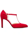 Antonio Barbato T-bar Strap Pumps In Red