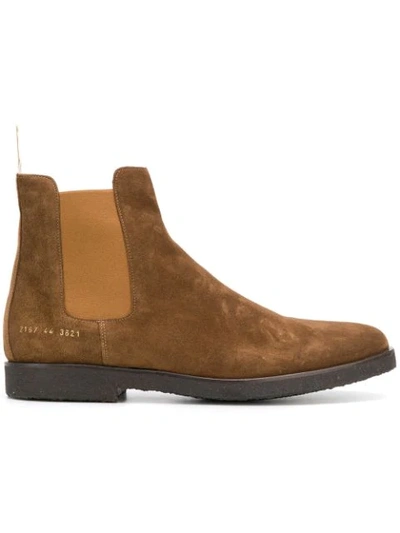 Common Projects Brown Chelsea Boots