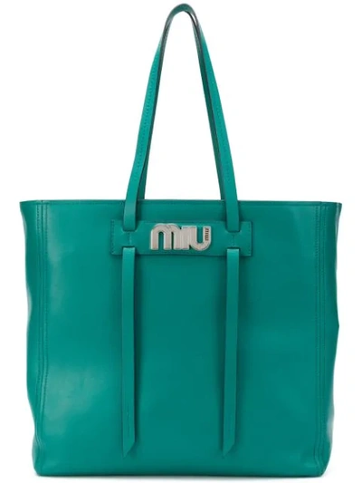 Miu Miu Square Tote Bag - Green