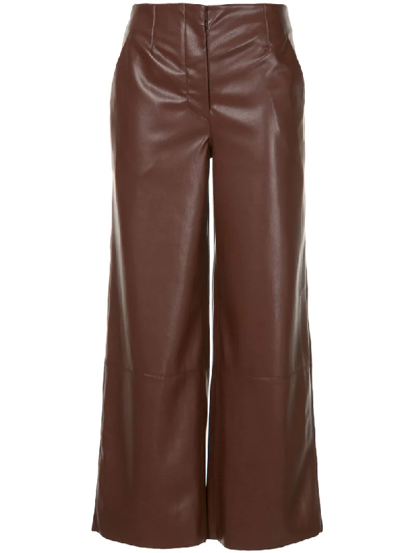 faux leather palazzo pants