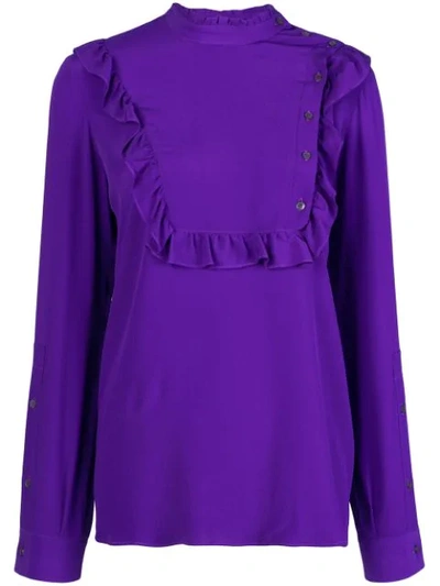 N°21 Nº21 Frilled Blouse - Purple In Purple