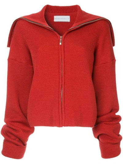 Nino Babukhadia Oversized Zip Cardigan - Red
