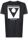 Maison Margiela Printed Cotton-jersey T-shirt In Navy