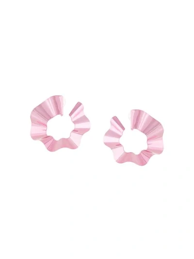 Gaviria Large Ravioli Earrings - Pink
