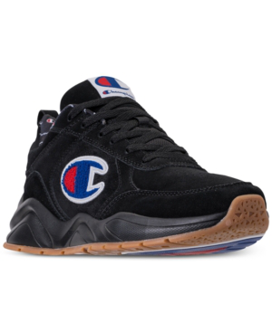 Champion Men's 93eighteen Suede Chenille Athletic Training Sneakers From  Finish Line In Black Mono | ModeSens