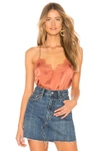 Cami Nyc The Racer Charmeuse Cami In Burnt Orange