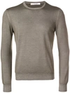 La Fileria For D'aniello Round Neck Jumper In Brown
