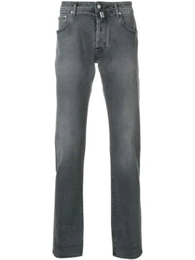 Jacob Cohen Fitted Straight Jeans In Grey