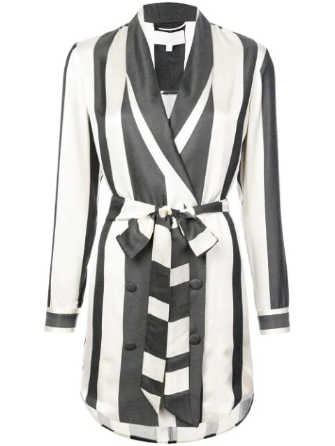 black and white striped blazer dress