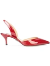 Paul Andrew Pointed Toe Slingback Sandals In Red