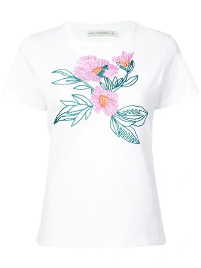 Mary Katrantzou Iven Embroidered T-shirt In White