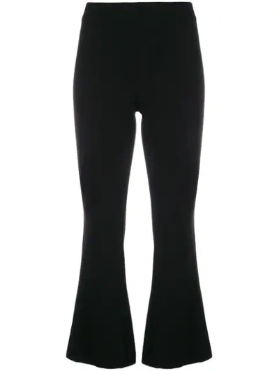 Dušan Flared Cropped Trousers In Black