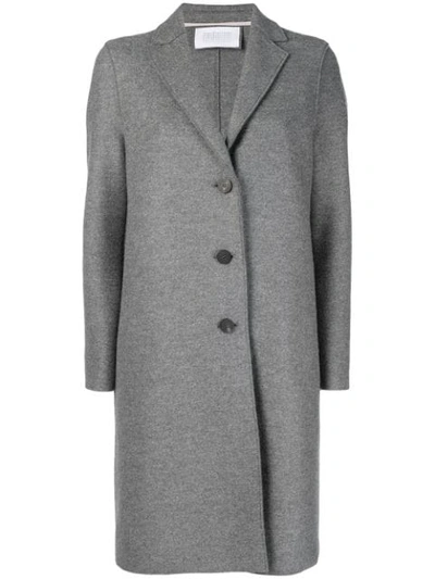 Harris Wharf London Single Breasted Coat In Grey