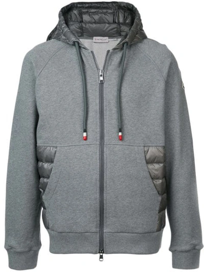 Moncler Padded Hoodie In Grey