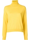 Mauro Grifoni Turtle Neck Mustard Wool Sweater In Yellow