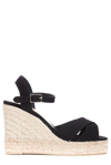 Castaã±er Buckle-fastening Platform Espadrilles In Black