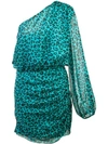 Michelle Mason Leopard Print Dress - Blue