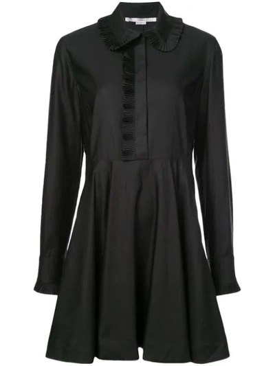 Stella Mccartney Frill Trim Mini Dress In Black