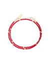 Hues Bead Double Wrap Bracelet - Red