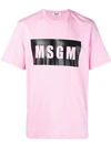 Msgm Logo Print T-shirt - Pink