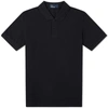 Fred Perry Extra Trim Fit Twin Tipped Pique Polo In Black