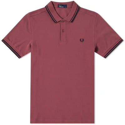 Fred Perry Twin Tipped Polo - Slim Fit In Purple