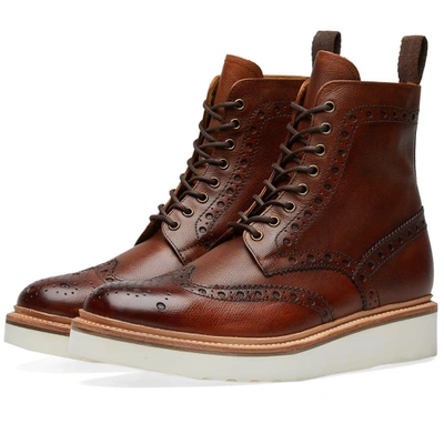 Grenson Fred V Brogue Boot In Brown