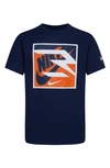 3 Brand Kids' Rwb Nike X Futura Box Logo Graphic T-shirt In Midnight Navy
