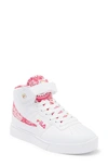 Fila Vulc 13 Sneaker In White/ Pink/ Safety