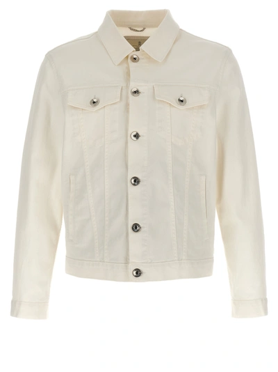 Brunello Cucinelli Denim Jacket Casual Jackets, Parka White