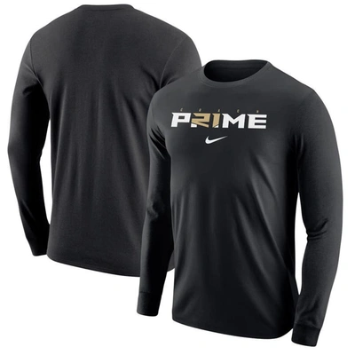 Nike Deion Sanders Black Coach Prime Core Long Sleeve T-shirt