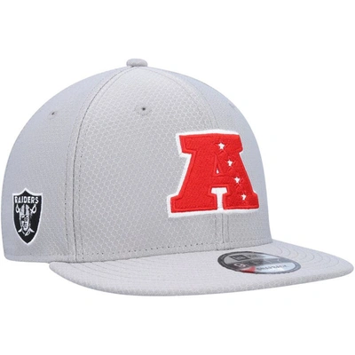 New Era Gray Las Vegas Raiders 2024 Pro Bowl 9fifty Adjustable Snapback Hat