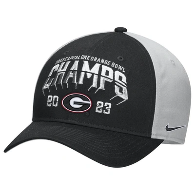 Nike Black Georgia Bulldogs 2023 Orange Bowl Champions Locker Room Adjustable Hat
