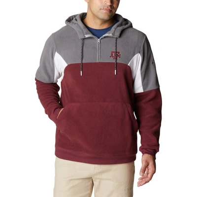 Columbia Maroon Texas A&m Aggies Lodge Quarter-zip Hoodie