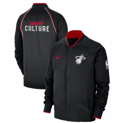 Nike Black Miami Heat 2023/24 City Edition Authentic Showtime Performance Raglan Full-zip Jacket