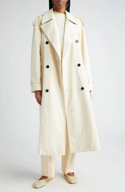 Burberry Oversize Belted Water Resistant Gabardine Trench Coat In Calico