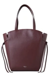 Mulberry Clovelly Calfskin Leather Tote In Black Cherry