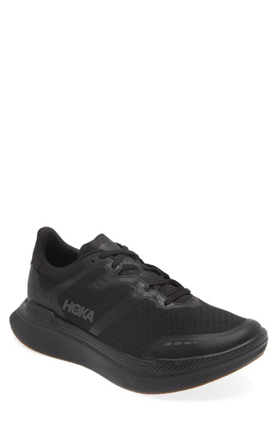 Hoka Transport X Sneaker In Black