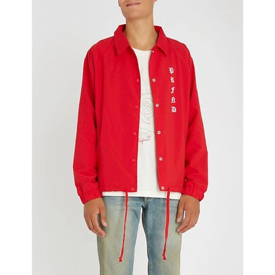Profound Aesthetic Rose Prayer Shell Jacket In Red