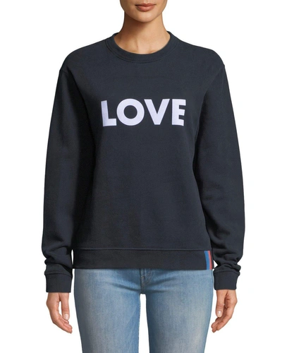 Kule The Raleigh Love Graphic Sweatshirt In Navy